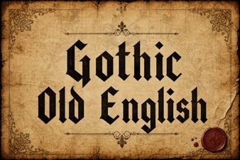 Gothic Old English Font for Creative Design Projects