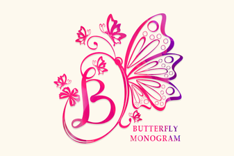 Elegant Butterfly Monogram Font for Creative Design Projects
