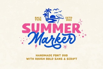 Vibrant Summer Marker Font for Creative Projects
