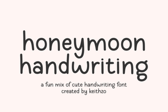Elegant Honeymoon Handwriting Font for Romantic Designs